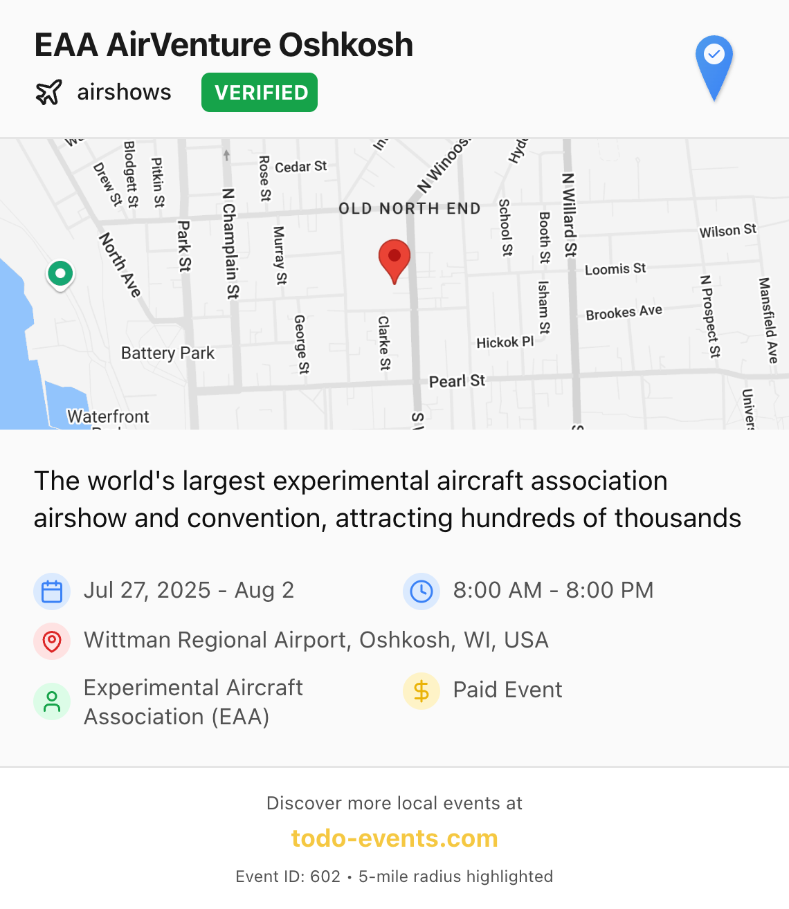 Event Management Interface